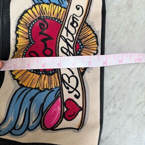 Brighton Queen of Love Tote Canvas Zip Pocket Queen of Hearts Tom Clancy Artist - Picture 12 of 14